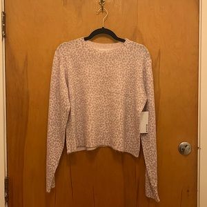 Pink XL leopard print sweater